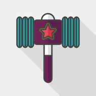 toy hammer flat icon with long shadow eps10 N5