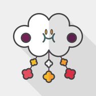 Baby crib hanging toy flat icon N4