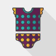 baby clothes flat icon with long shadow EPS 10 N5