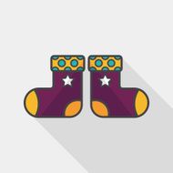 baby stocking flat icon with long shadow eps10 N4