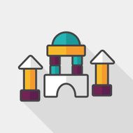 brick house flat icon with long shadow N17