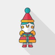 Christmas boy flat icon with long shadow eps10 N10