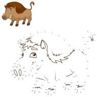 Connect the dots to draw animal educational game N4