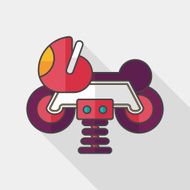 playground toy motor flat icon with long shadow N5