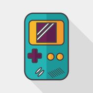 Handheld game flat icon with long shadow eps 10 N7