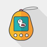 pocket pet flat icon with long shadow eps 10 N5