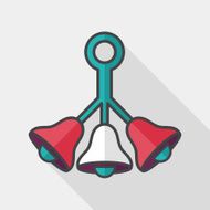 baby rattle flat icon with long shadow EPS 10 N23