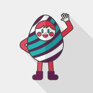 easter costume flat icon with long shadow eps10 N5