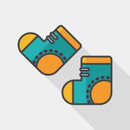 socks flat icon with long shadow EPS 10 N5