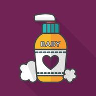 baby cosmetics flat icon with long shadow eps10 N5