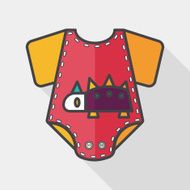 baby onesie flat icon with long shadow EPS 10 N5