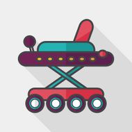 Baby walker flat icon with long shadow eps10 N9