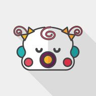 baby gril flat icon with long shadow esp10 N3