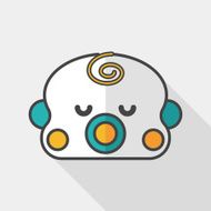 baby boy flat icon with long shadow eps10 N5