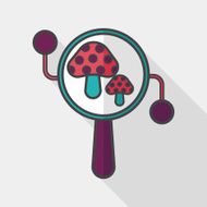 baby Rattle flat icon with long shadow eps10 N42