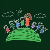 Vector seamless pattern Kids school and education N91