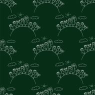 Vector seamless pattern Kids school and education N97