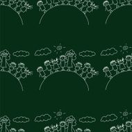 Vector seamless pattern Kids school and education N99
