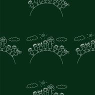 Vector seamless pattern Kids school and education N102