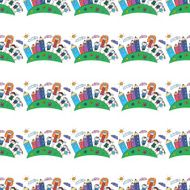 Vector seamless pattern Kids school and education N127