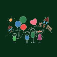 Vector seamless pattern Kids school and education N154