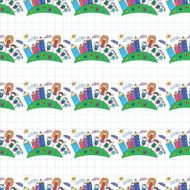 Vector seamless pattern Kids school and education N183