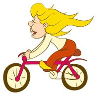 Girl On Bicycle N2