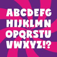 Bold alphabet of uppercase letters Simple cartoon font