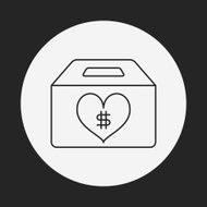 Donation line icon N22