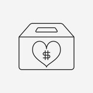 Donation line icon N23
