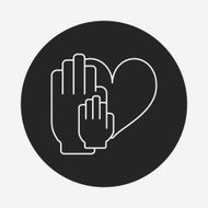 Donation line icon N44