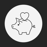 Donation line icon N67