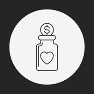 Donation line icon N87