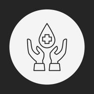 Donation line icon N95