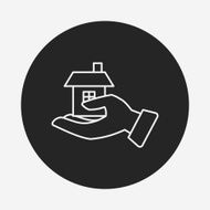 Donation line icon N101