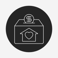 Donation line icon N117