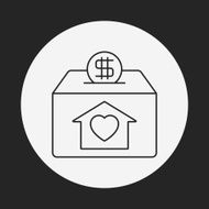 Donation line icon N119