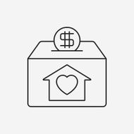Donation line icon N120