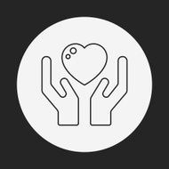 Donation line icon N127