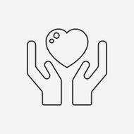 Donation line icon N128