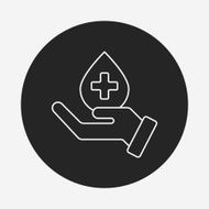 Donation line icon N133