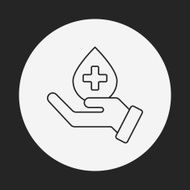 Donation line icon N135