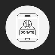 Donation line icon N147