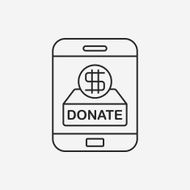 Donation line icon N148