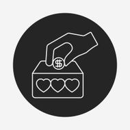 Donation line icon N149