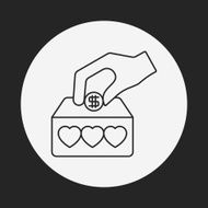 Donation line icon N151