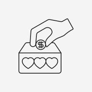 Donation line icon N152