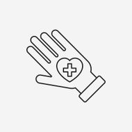 Donation line icon N156