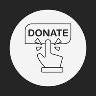 Donation line icon N163