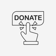 Donation line icon N164